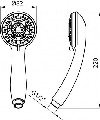 WET 5-functional handset - 2449450