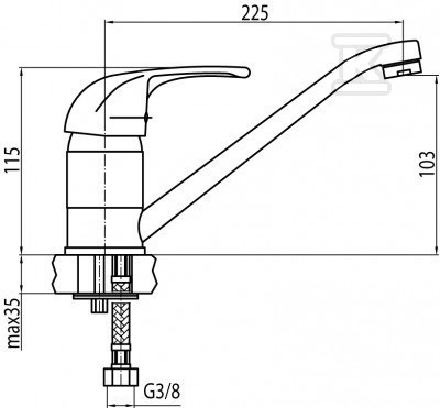 Bateria zlewozmywakowa Logic stojąca z - 2450930