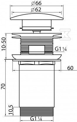 VEGA Automatic drain plug with overflow - 2452550