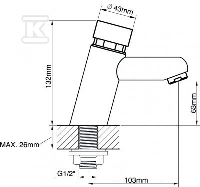 TIMEPRESS - wash basin timer valve - 2452900