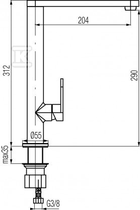 Bateria zlewozmywakowa ELL stojąca z - 2453727