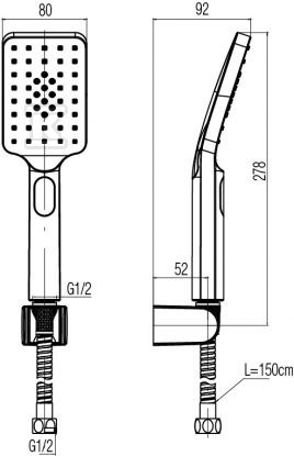 LOFT GOLD Spot shower set - 2455850