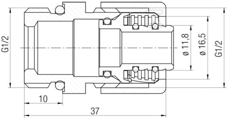 Manifold nipple with coupling Pex/Al - 6007350