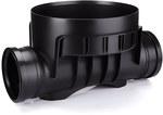 Through-hole EKO 315x160, for a corrugated rising pipe DN315mm (355mm-outer diameter), inlet of a smooth pipe DN160mm with a socket, black