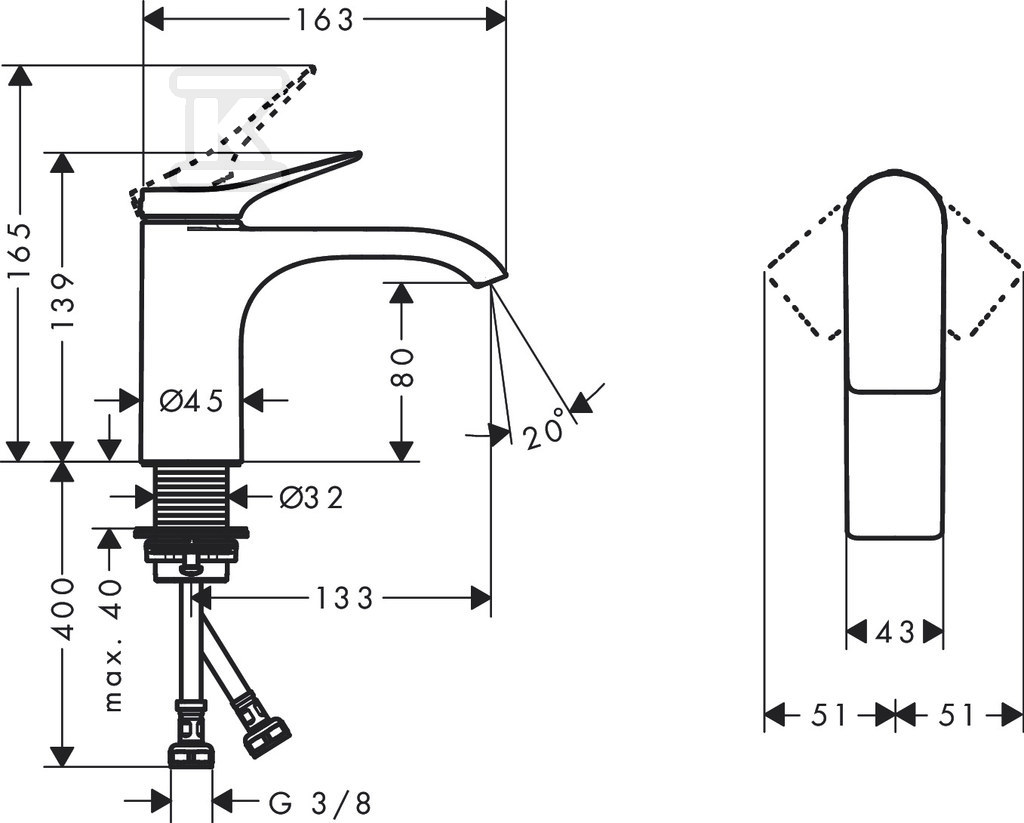 Bateria umywalkowa Vivenis - 75012000