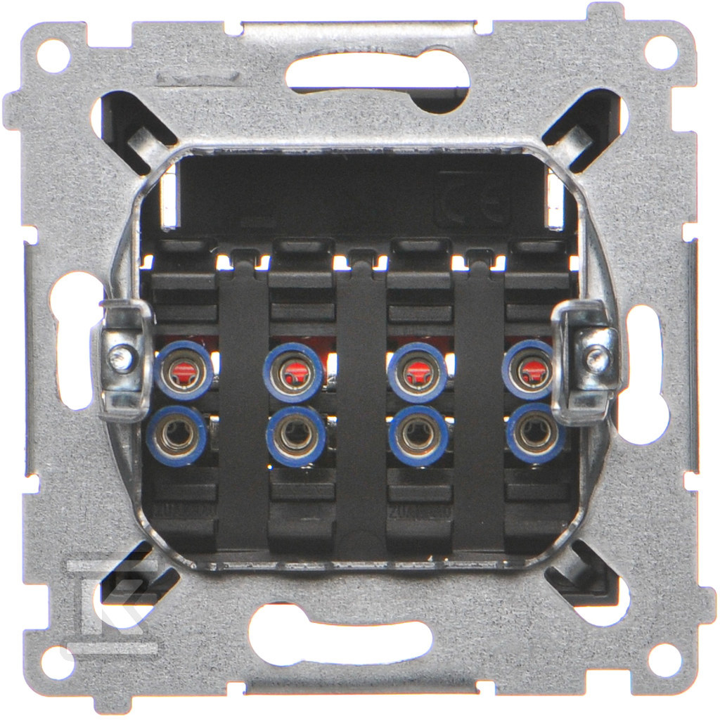 4-way loudspeaker socket with labeling - DGL34.01/49