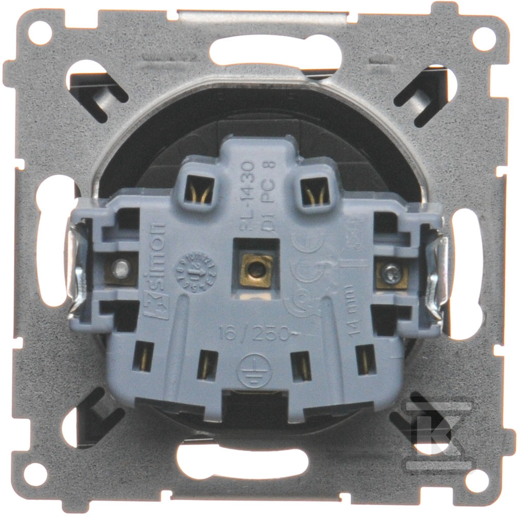 Zásuvka s uzemněním a žaluziemi (modul) - DGZ1Z.01/49