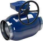 VEXVE ball valve for water up to 200C, DN200 PN25 for welding, reduced passage, manual gear