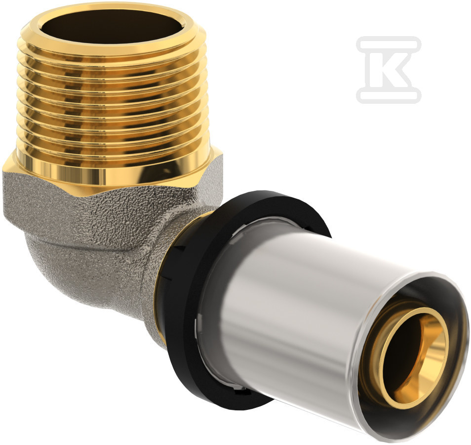 Brass connection elbow PURMO CLEVERFITe - FAZ4E34M20A000E0