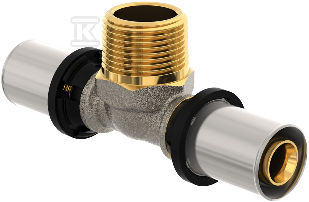 Brass tee PURMO CLEVERFIT, outlet (GZ) - FAZ4T20A34M20AE0