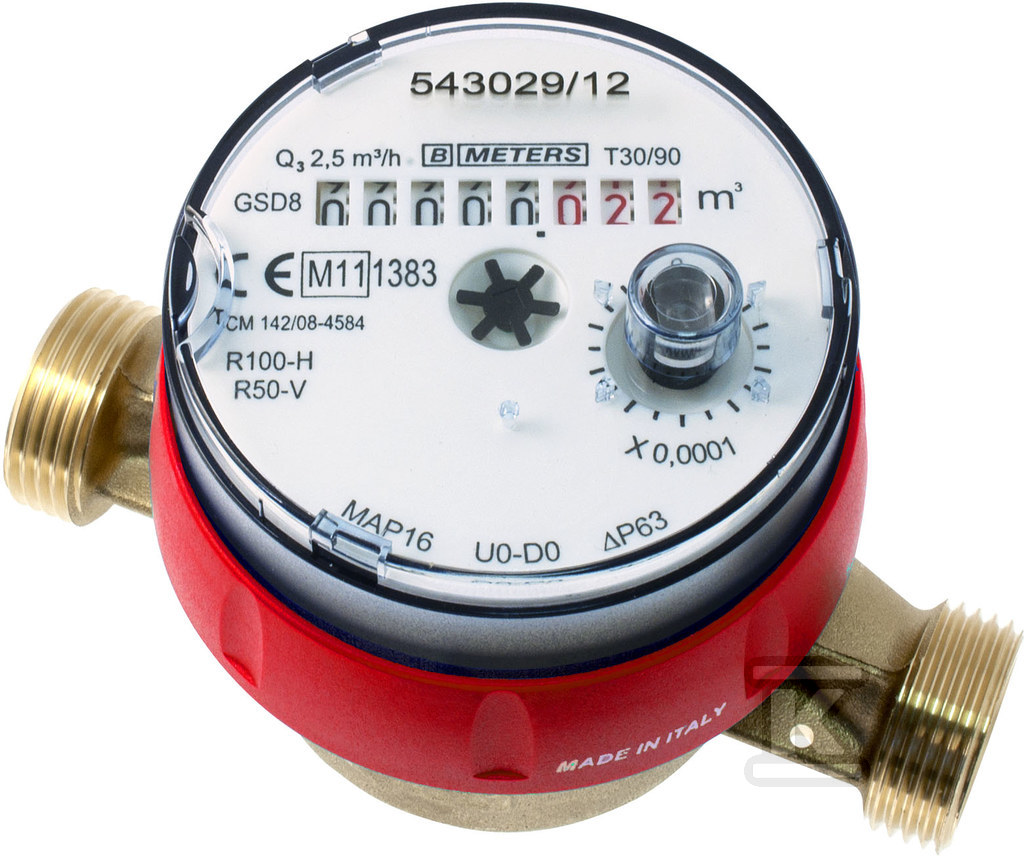 Einstrahl-Wasserzähler 1/2" Typ: - 8MA00C12SSBIVS