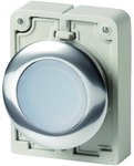 Illuminated pushbutton 30mm flat, white M30C-FDL-W