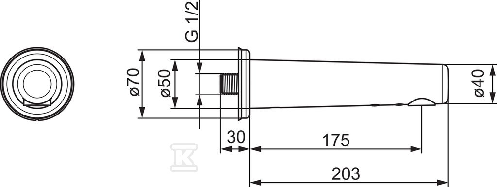 Bateria umywalkowa ścienna Oras - 6188Z