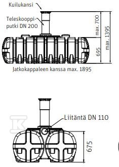 Underground PEHD tank for rainwater - 1135006122