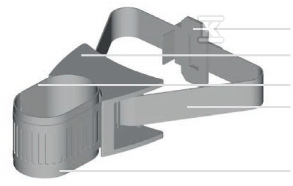 Uchwyt prowadzenia kabla z taśmą UPKT - 1131-814-000-130/000