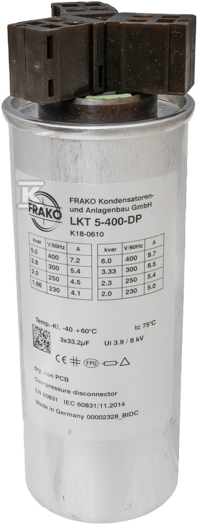 LKT 5-400-DP kondensator FRAKO typu - P3110500