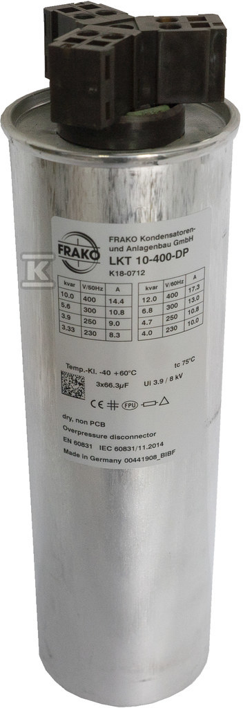 LKT 10-400-DP kondensator FRAKO typu - P3110380