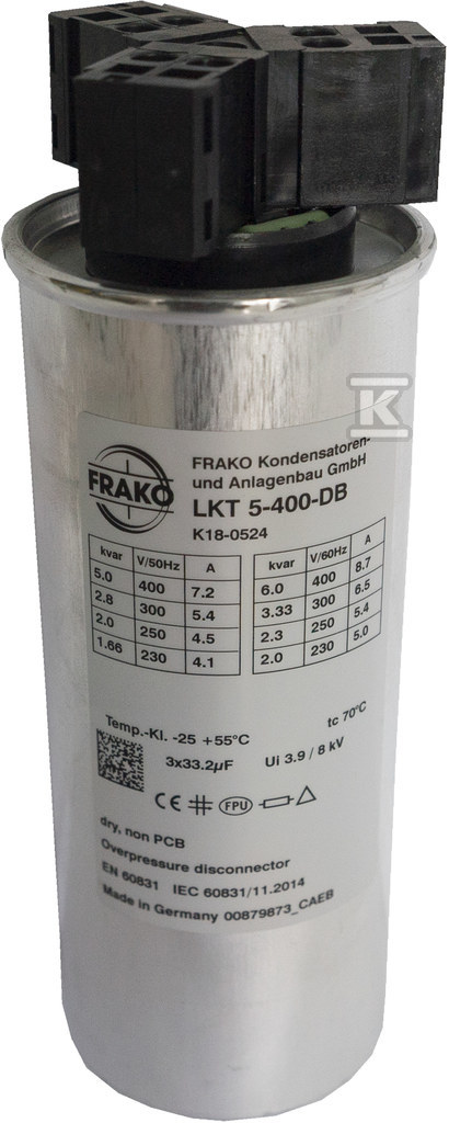 LKT 5-400-DB kondensator FRAKO typu - P3110414