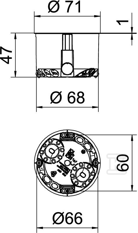 Box for slab wall type HG 47 - 2003802