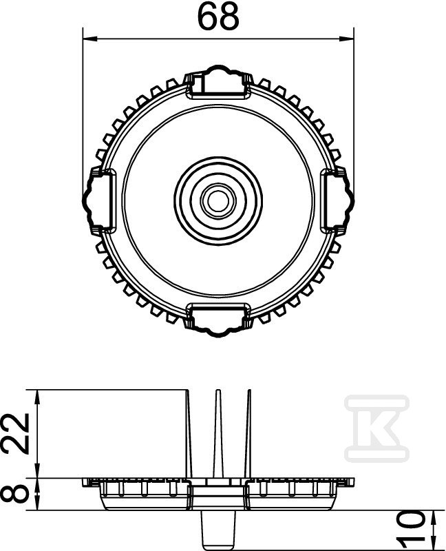 Sadrový kryt s indikátormi typ ZU 60-SD - 2003760