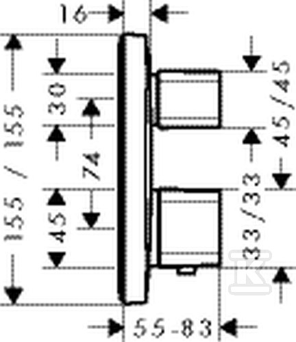 Ecostat E Bateria termostatyczna do 1 - 15707000