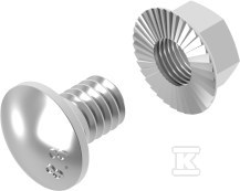 Truss head screw + serrated nut - 651341