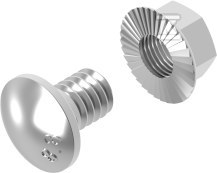 Truss head screw + serrated nut - 651441