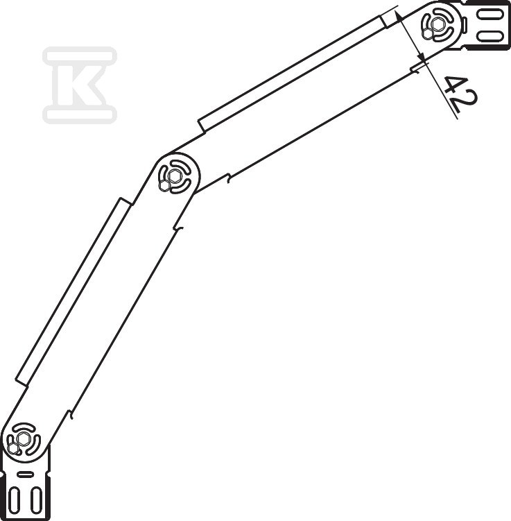 Articulated bend LLBL150H42, sheet - 142901