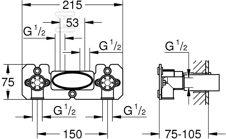 Element podtynkowy Grohtherm - 26449000