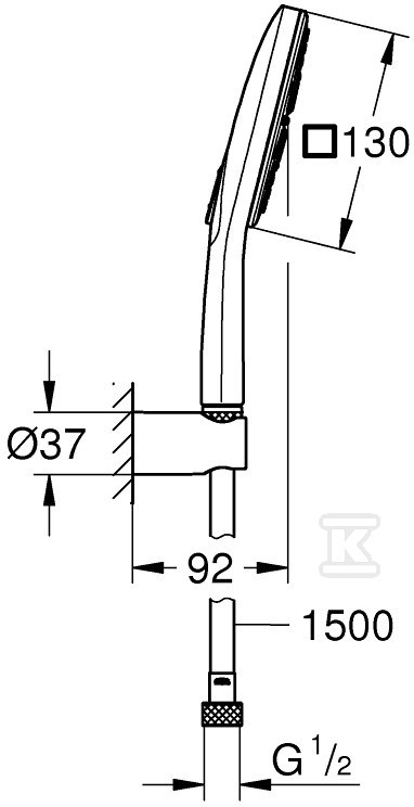 Rainshower SmartActive 130 Cube 3-spray - 26589000