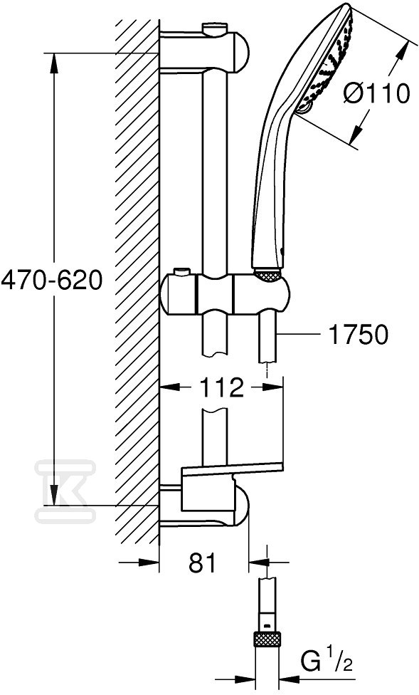 Euphoria - shower set - 27230001