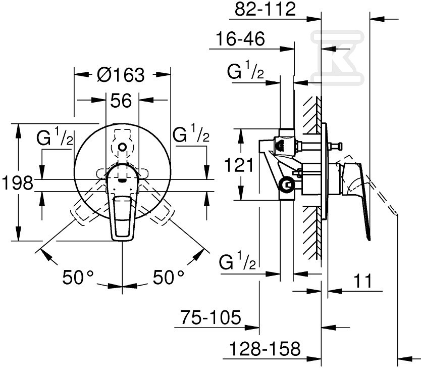 Bateria wannowa Grohe BauLoop - 29081001