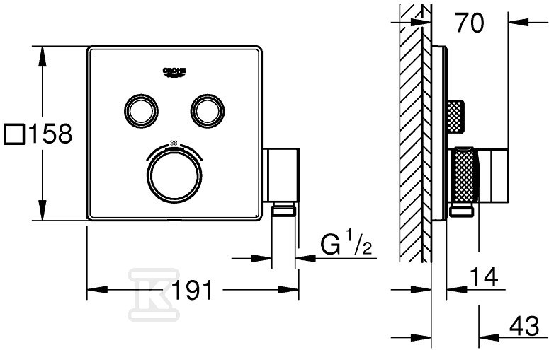 Bateria termostatyczna Grohtherm - 29125000