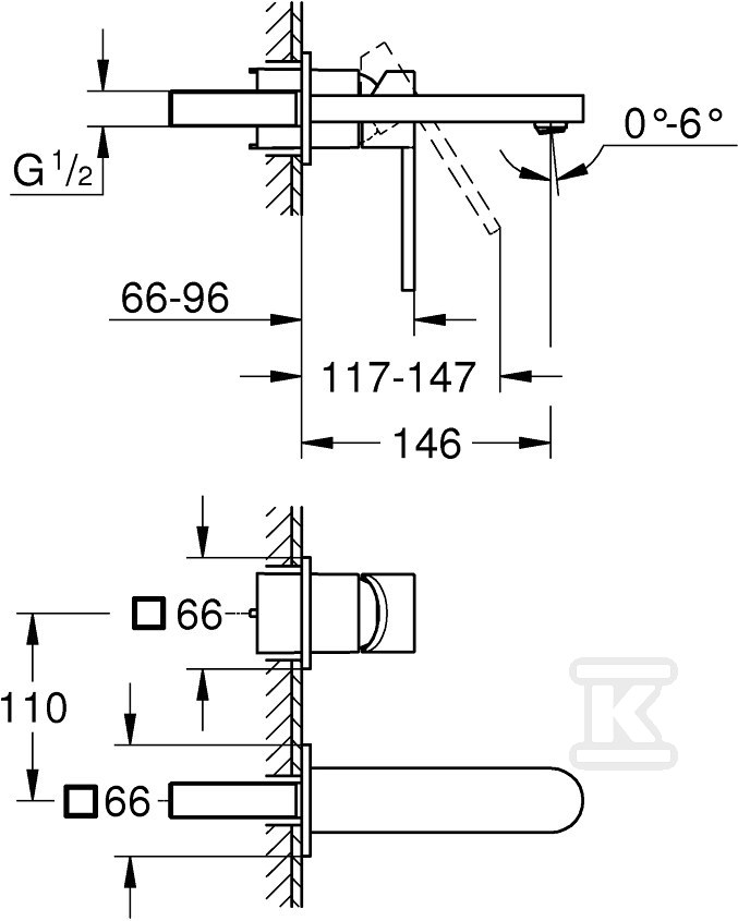 Bateria umywalkowa Grohe Plus - 29303003