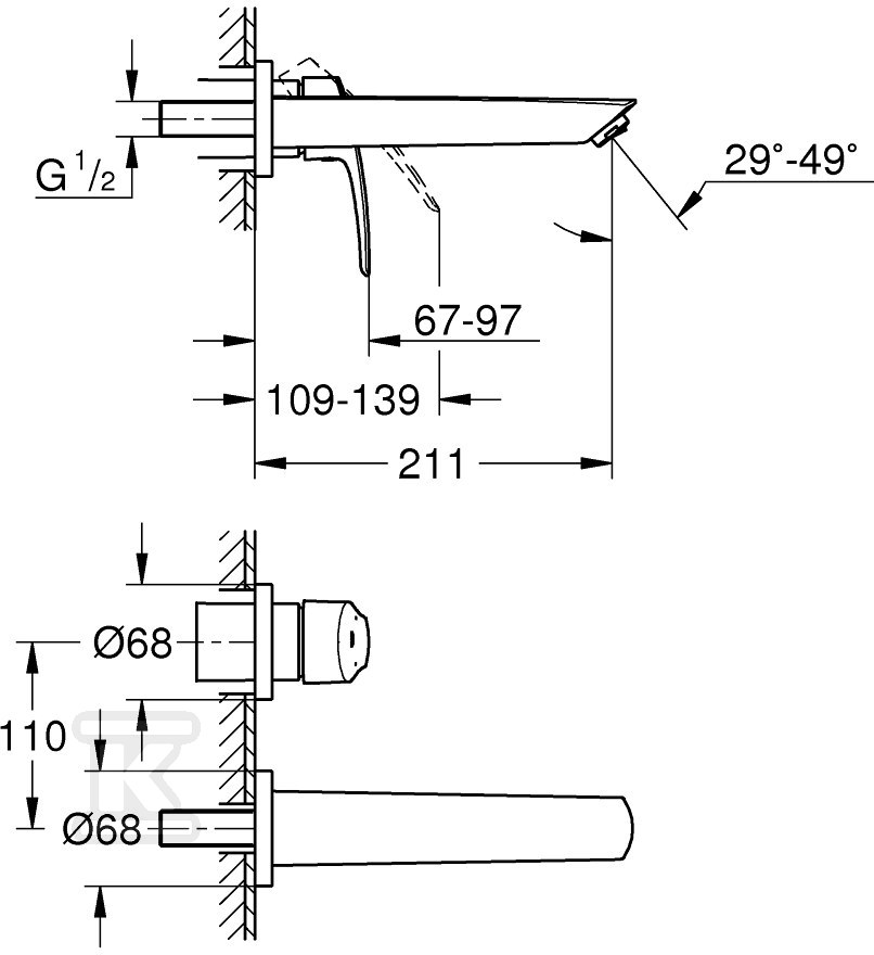 Bateria umywalkowa Grohe Eurosmart - 29338003