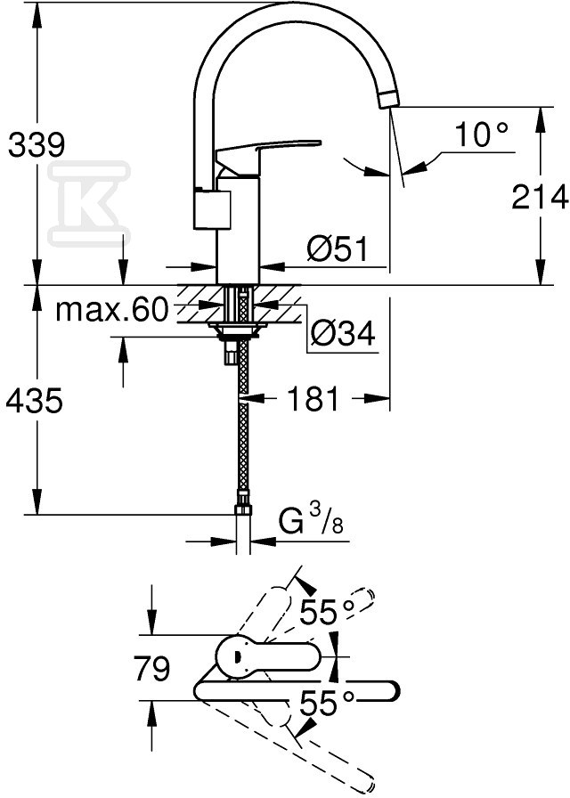 Bateria zlewozmywakowa Eurostyle - 30221002