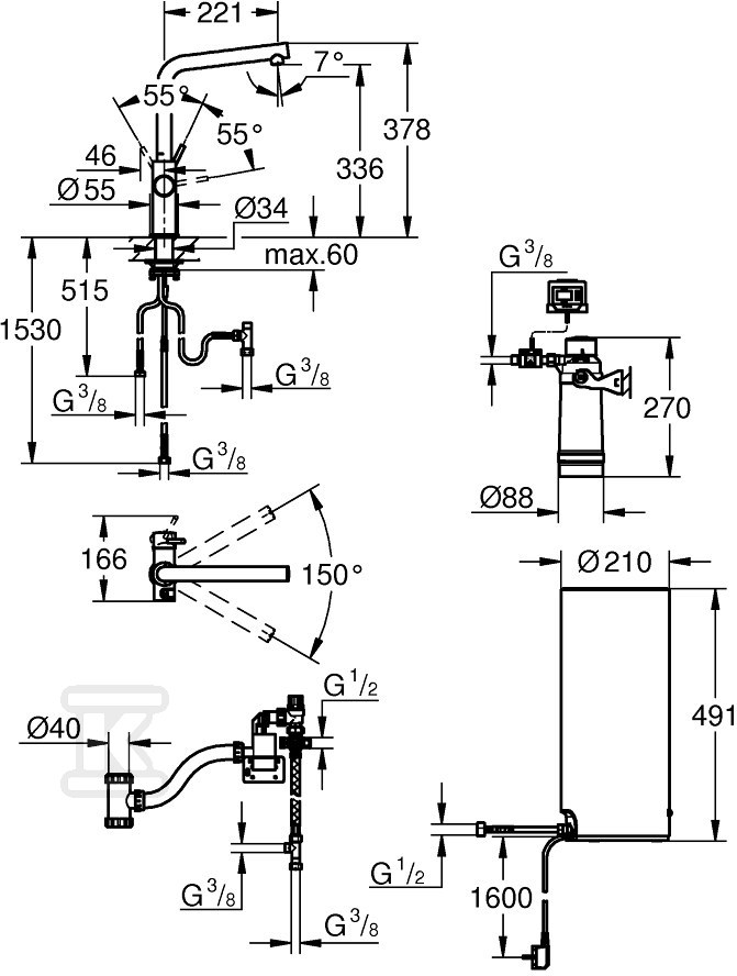 System gotujący wodę Grohe Red Duo - 30325001