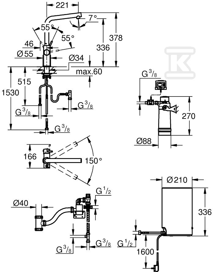 System gotujący wodę Grohe Red Duo - 30327001