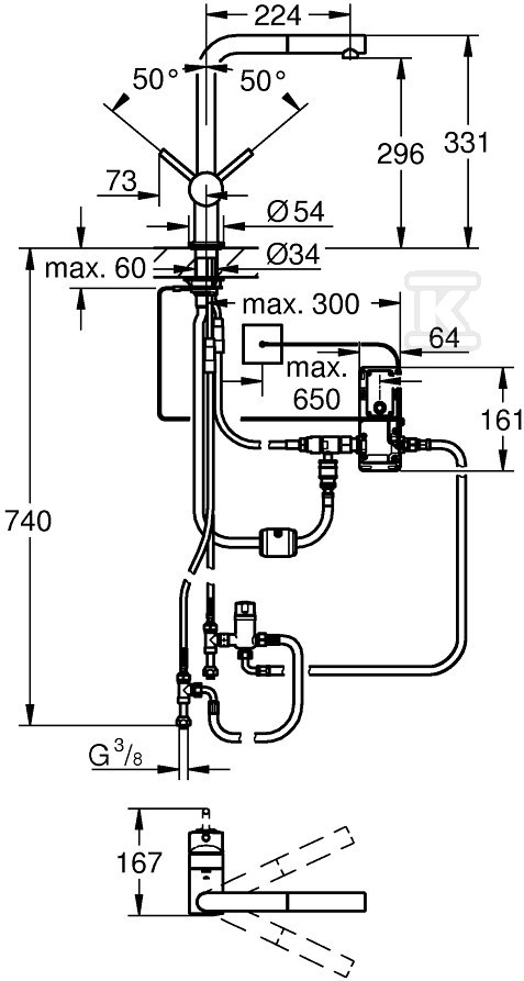 Minta Touch Electronic single-lever - 31360001