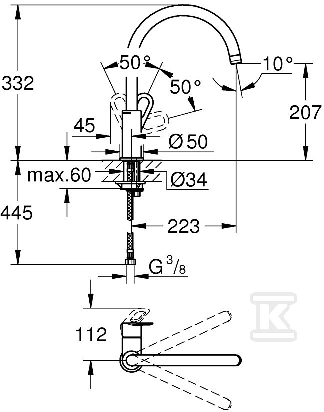 Bateria zlewozmywakowa BauLoop - 31368000