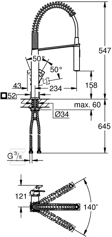 Bateria zlewozmywakowa EuroCube - 31395000