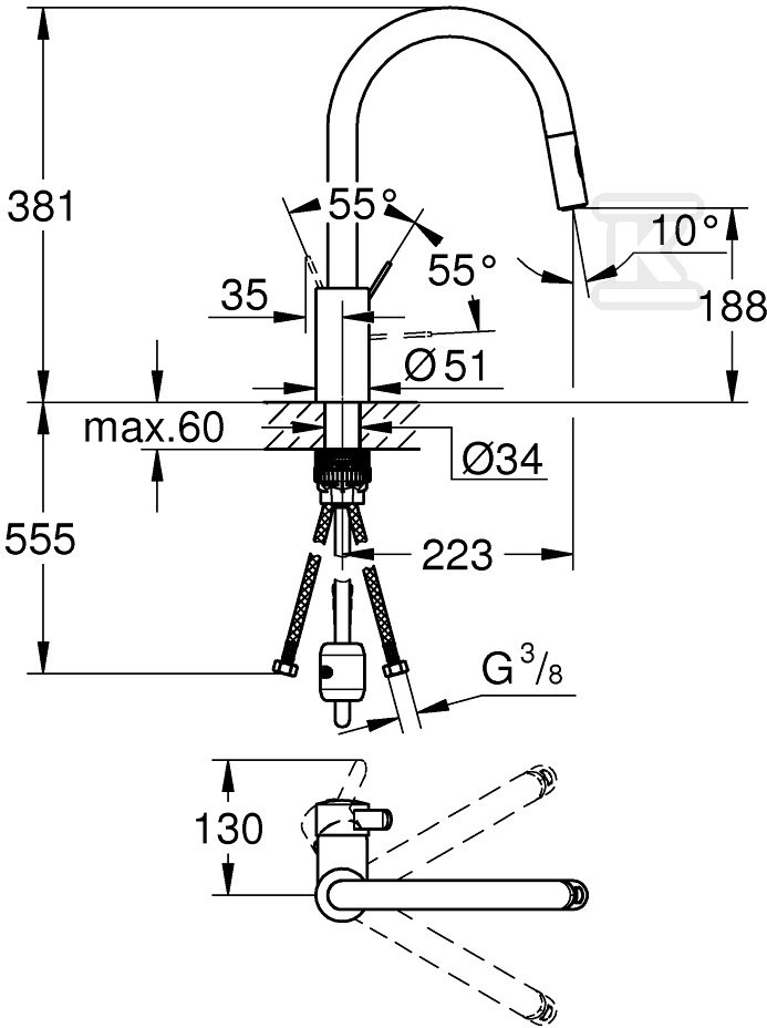 Bateria zlewozmywakowa Eurostyle - 31481001