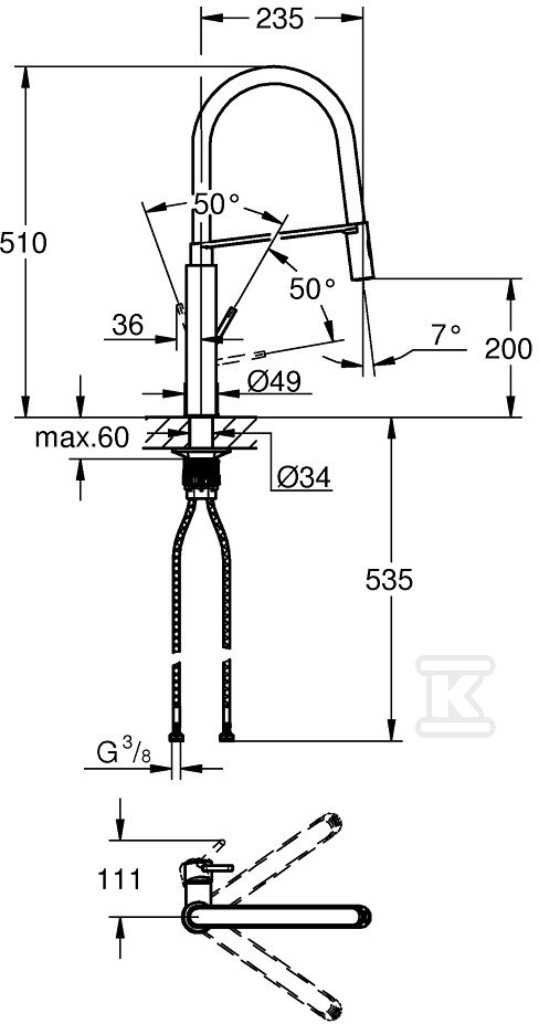 Bateria zlewozmywakowa Concetto - 31491000