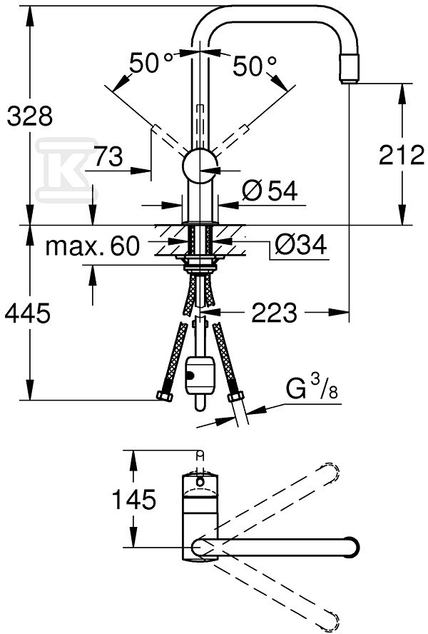 Bateria zlewozmywakowa Minta - 32067000