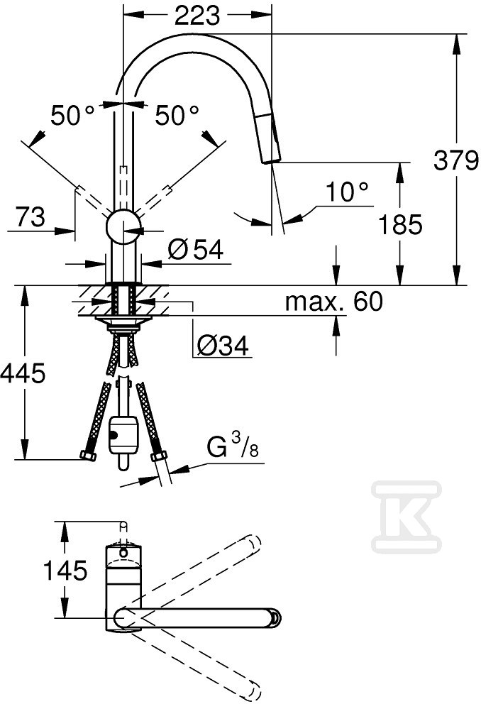 Bateria zlewozmywakowa Minta - 32321002