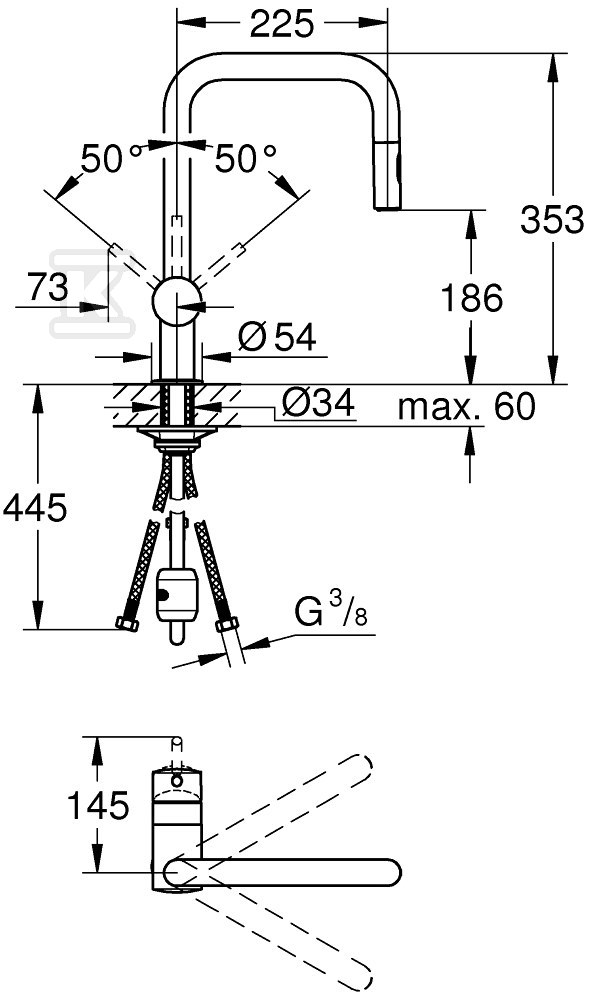 Bateria zlewozmywakowa Minta - 32322002