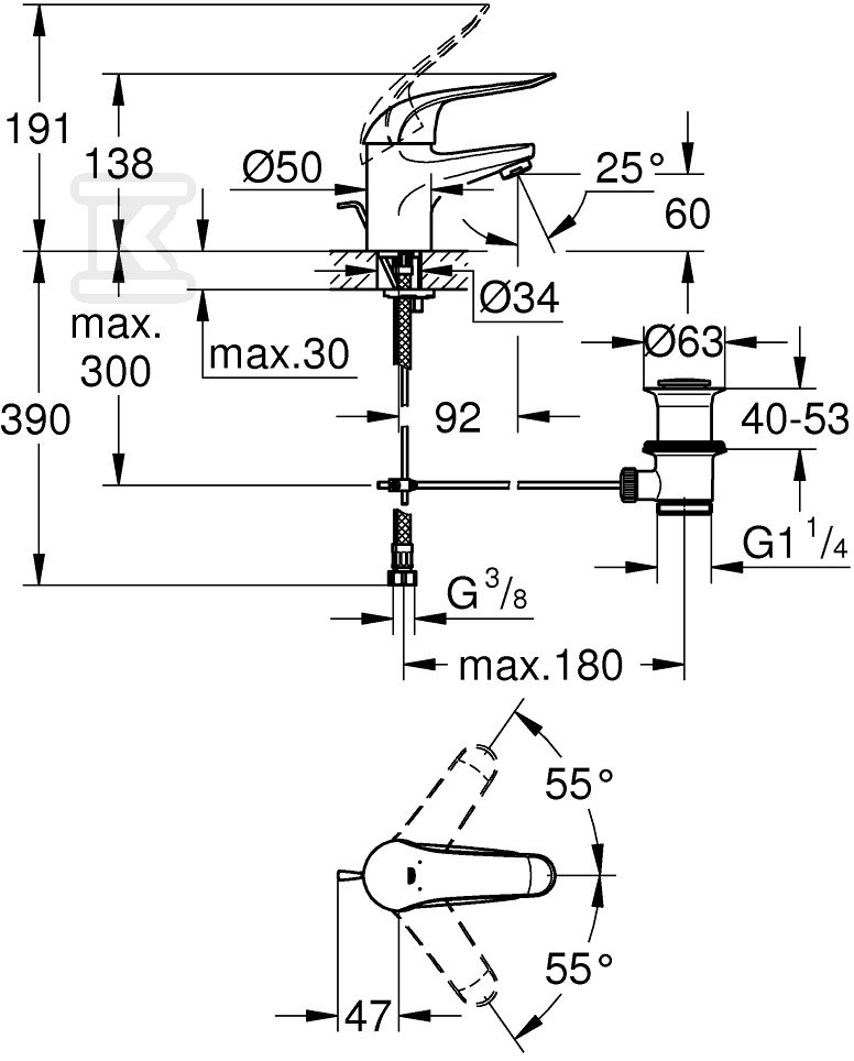 Euroeco Special - washbasin faucet - 32763000