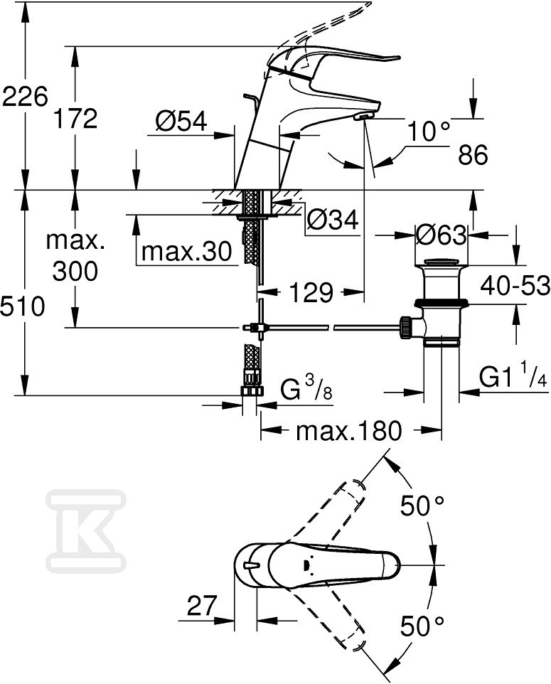 Euroeco Special - basin mixer, - 32766000