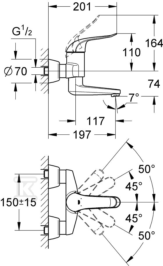 Bateria umywalkowa Grohe Euroeco - 32767000