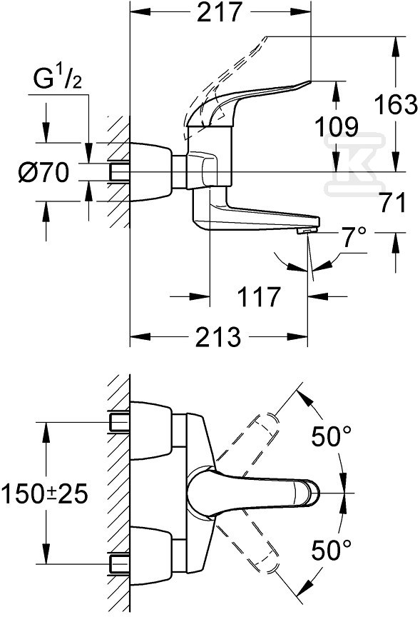 Bateria umywalkowa Grohe Euroeco - 32771000